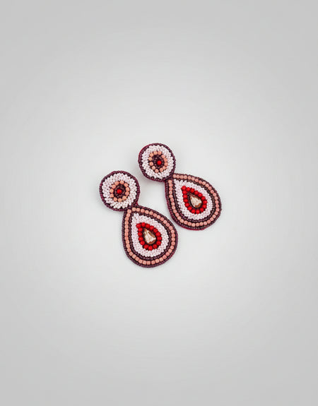 Ruby Beaded Earrings - ReservedChic