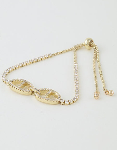 Gold Mariner Crystal Bracelet - ReservedChic