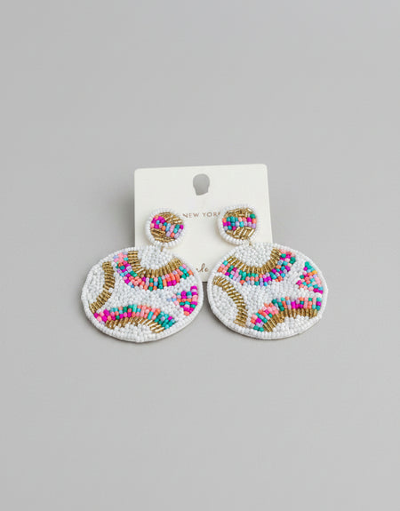Baseball Candy Beaded Earrings - ReservedChic