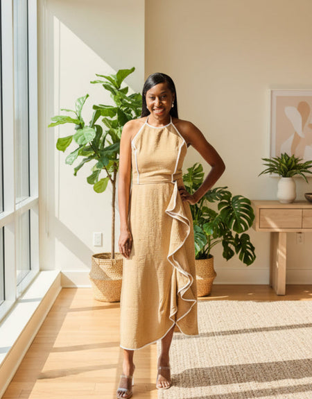 Latte Top and Skirt Set - ReservedChic