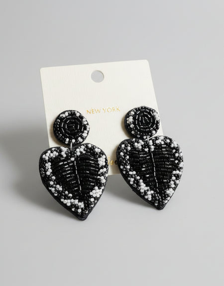 Candy Heart Beaded Drop Earrings