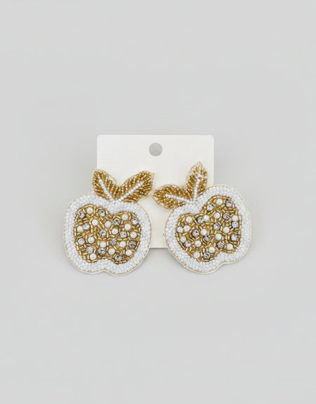 Apple Pearl Beaded Earrings