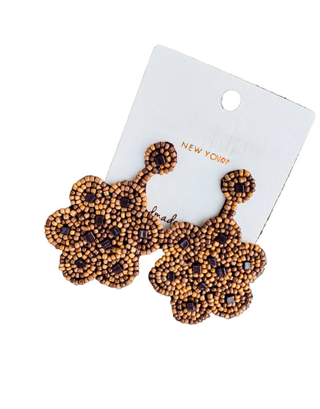 Coco Flower Beaded Earrings - ReservedChic