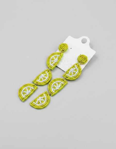 Lime Drop Beaded Earrings - ReservedChic