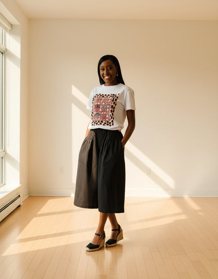 Chic Leopard Heel Graphic Tee
