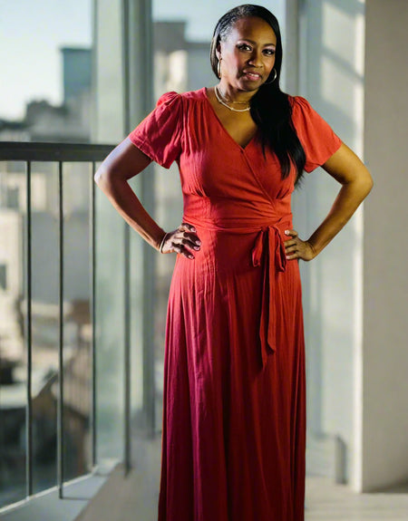 Brandi Flowy Wrap Dress - ReservedChic