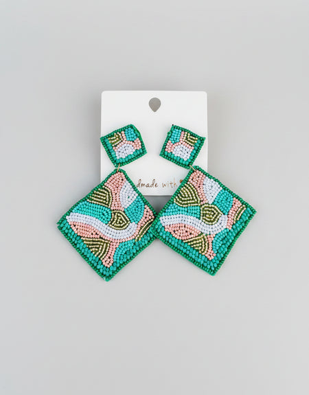 Sasha Triangle Beaded Earrings