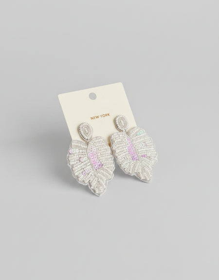 Tropic Leaf Beaded Earrings - ReservedChic