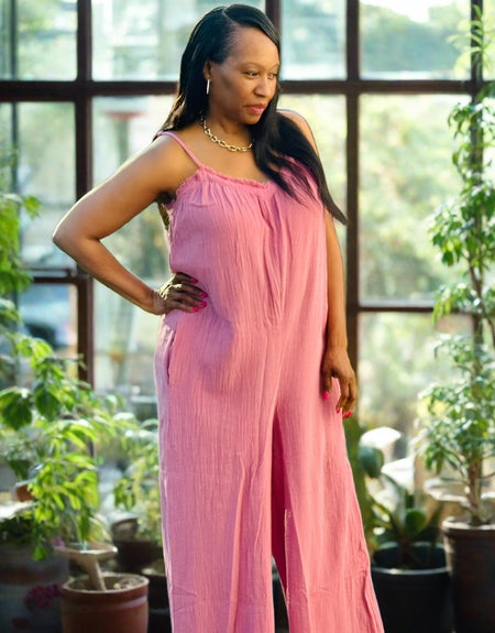 Blissful Pink Jumpsuit