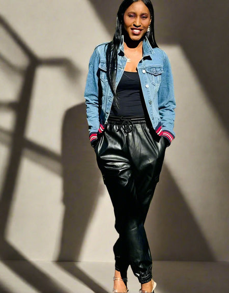 Double Dare Vegan Leather Joggers