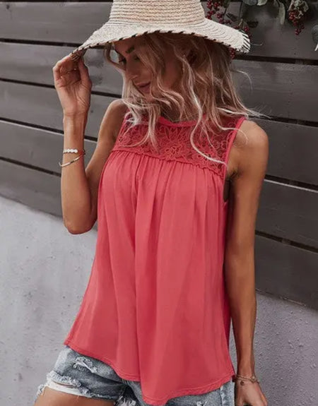Sweet Rain Red Lace Top