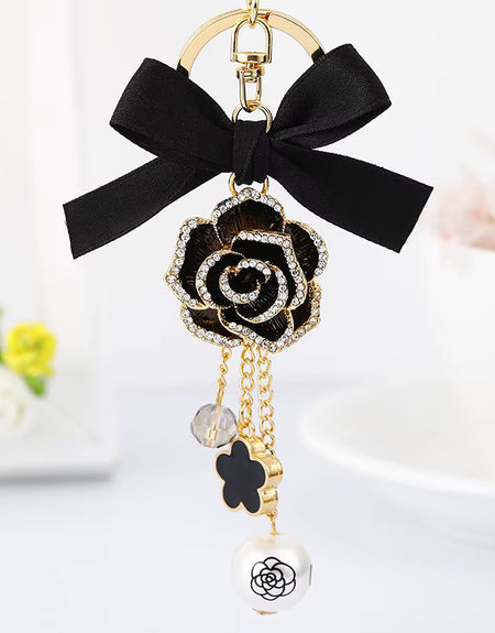 Camellia Keychain Bag Charm