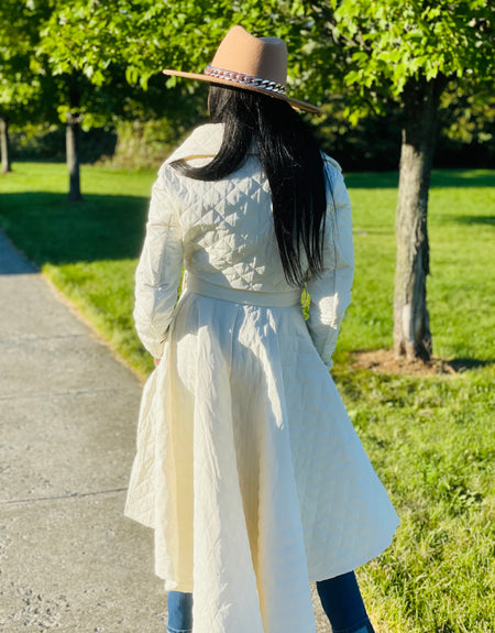 Diamond Quilted Peplum Jacket - ReservedChic