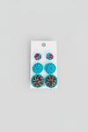 Turquoise Stud Beaded Earrings - ReservedChic
