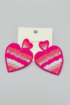 Sweet Heart Beaded Drop Earrings