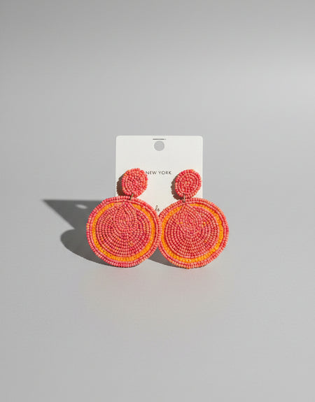 Buttercup Orange Beaded Earrings