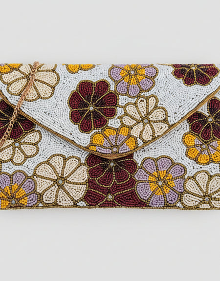Chic Floral Beaded Clutch - ReservedChic