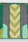 Southwest Beaded Coin Purse - Green - ReservedChic