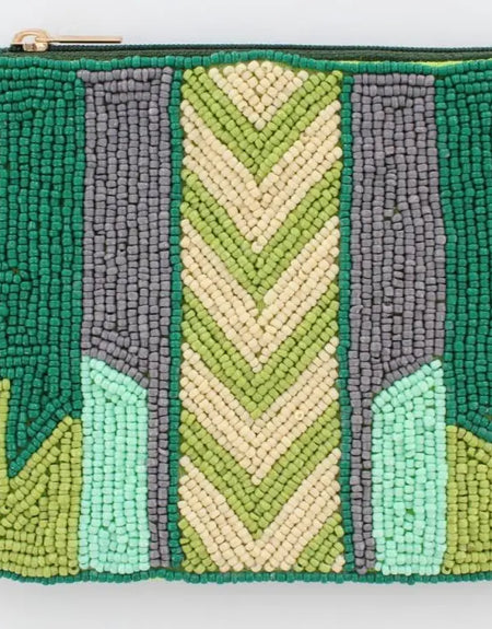 Southwest Beaded Coin Purse - Green - ReservedChic