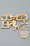 Horseshoe Chain Brooch