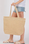 Sun and Sand Straw Tote Bag - Beige - ReservedChic