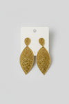 Gold Leaf Beaded Earrings