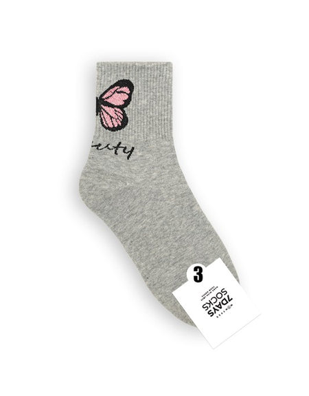 Butterfly Beauty Socks Gray