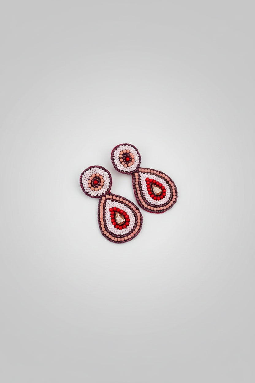 Ruby Beaded Earrings - ReservedChic