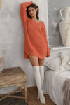 Blissfully Slouchy V-neck Ribbed Knit Sweater