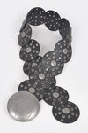 Western Faux Leather Disc Belt