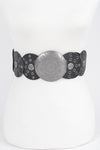 Western Faux Leather Disc Belt