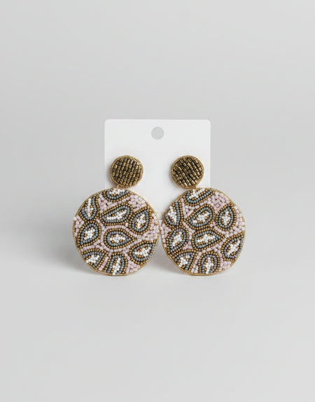 Boho Brown Beaded Earrings - ReservedChic