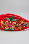 Elle Sequin Bead Headband -Red