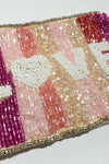 Pink LOVE Mini Beaded Coin Purse