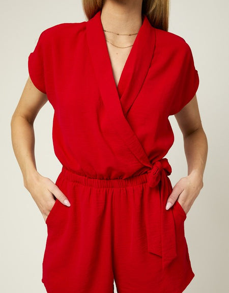 Dazzling Red Romper