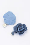 Denim Flower Drop Earrings