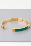 H Cuff Green Bracelet