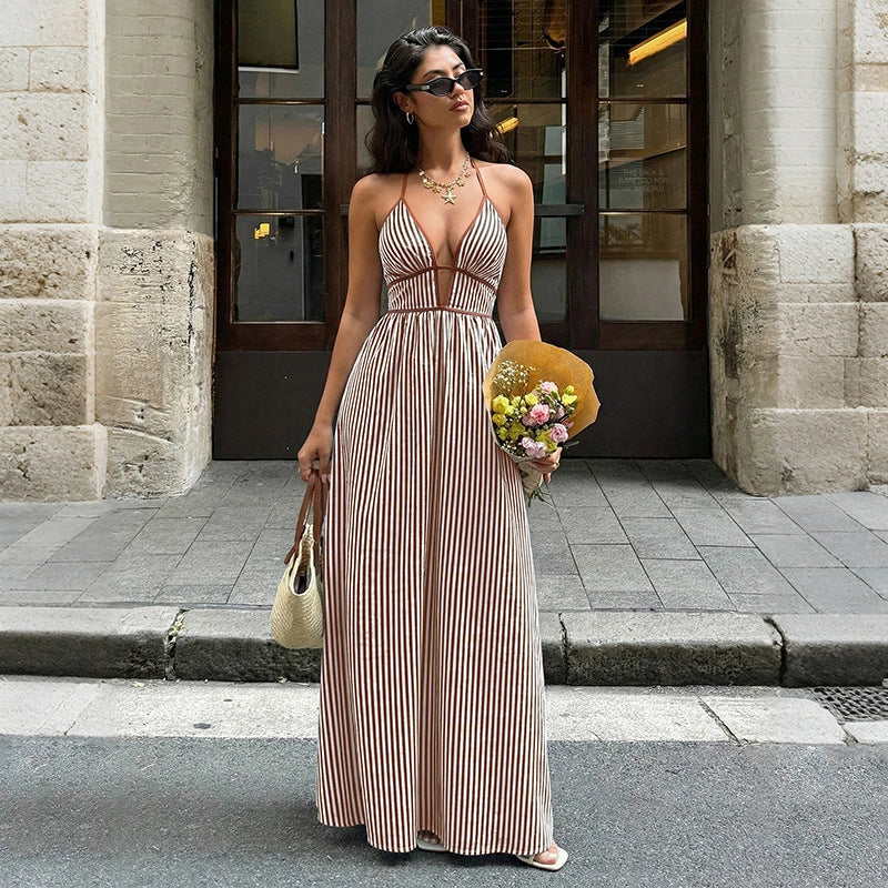 St Tropez Stripe Maxi Dress