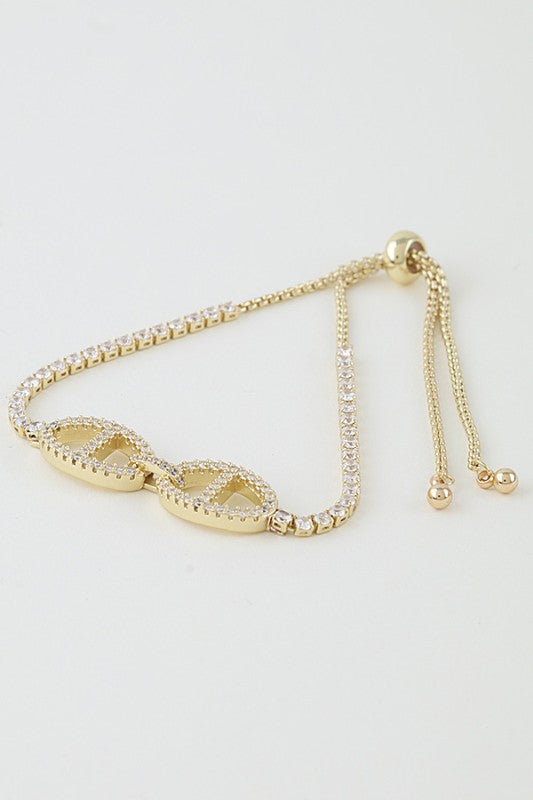 Gold Mariner Crystal Bracelet - ReservedChic