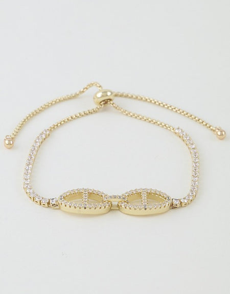Gold Mariner Crystal Bracelet - ReservedChic