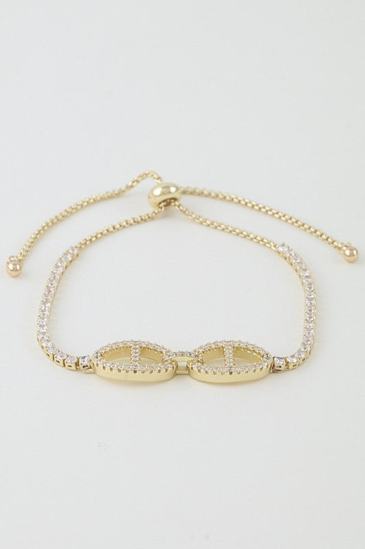 Gold Mariner Crystal Bracelet - ReservedChic