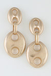 Gold Mariner Chain Drop Earrings
