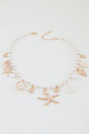 Seashell Charm Beaded Statement Necklace - ReservedChic