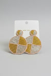 Gold Pie Beaded Earrings