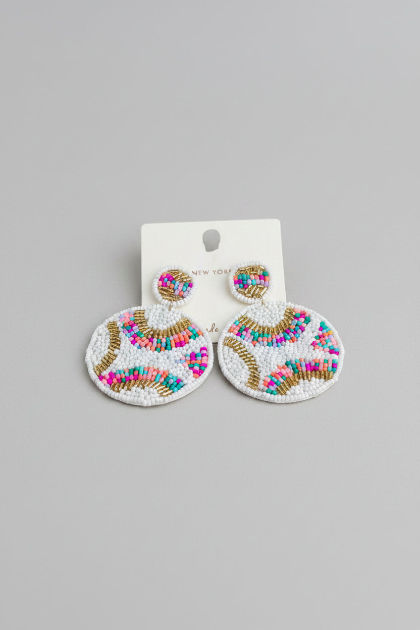 Baseball Candy Beaded Earrings - ReservedChic