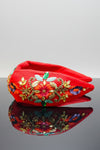 Elle Sequin Bead Headband -Red