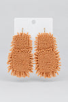 Brown Candy Beaded Earrings