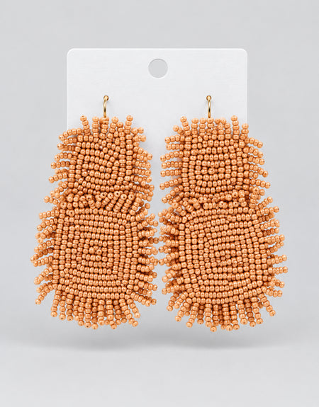 Brown Candy Beaded Earrings