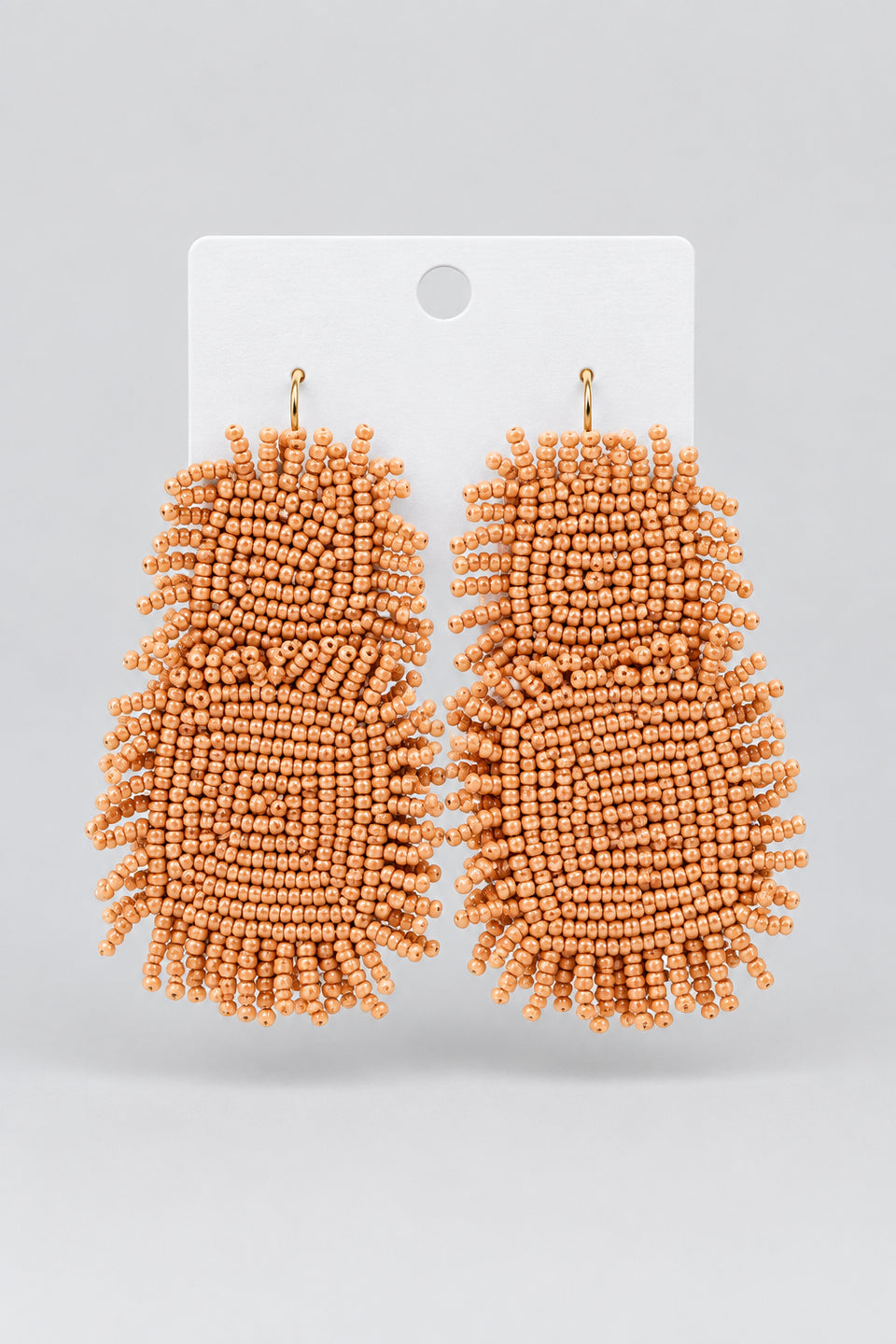 Brown Candy Beaded Earrings