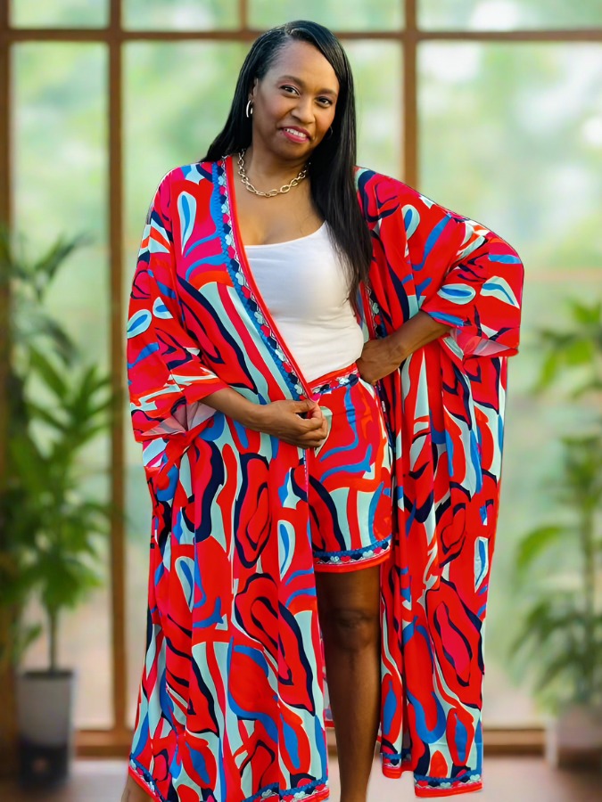 Waikiki Kimono Short Set